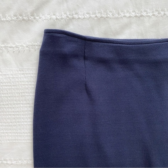 MAX MARA WEEKEND NAVY TEXTURED HIGH RISE SOFT KNIT PENCIL SKIRT - Picture 6 of 9